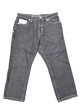 Mens Coogi Black Jeans with White Detail 40x34